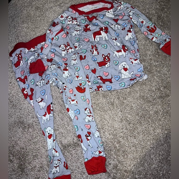 Little Sleepies 12-18 Month Valentine Dog 2 Piece Set - Picture 2 of 2